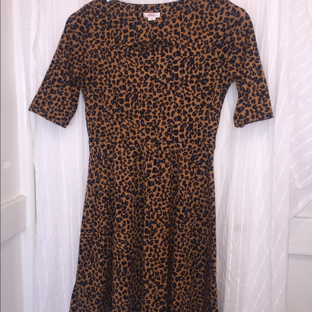 Fit and Flare Leopard Print Mini Dress -